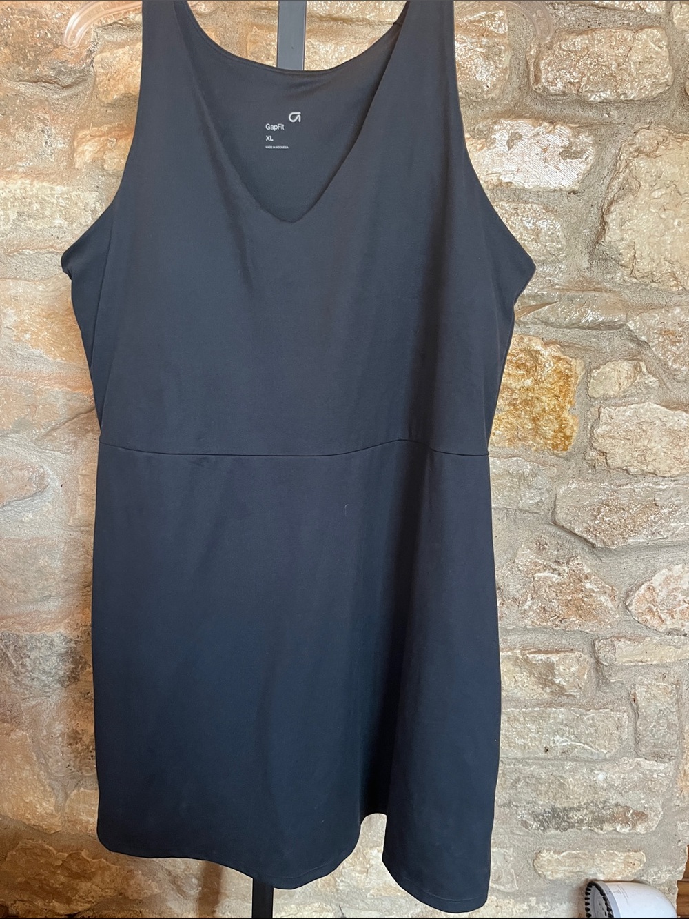 GAP Black Sleeveless V-Neck Tennis Mini Dress